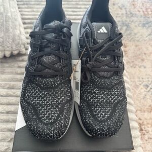 Adidas Knit Black and White Running Shoes